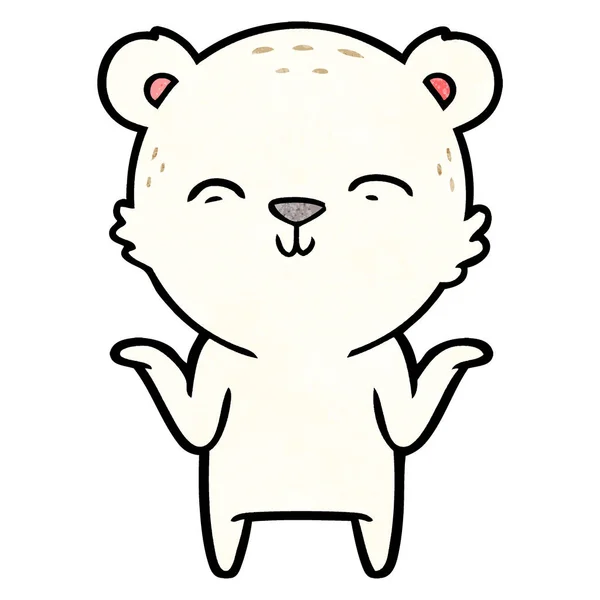 북극곰 Shrugging — 스톡 벡터