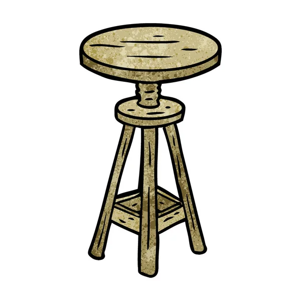 Cartoon Adjustable Artist Stool — Stock Vector