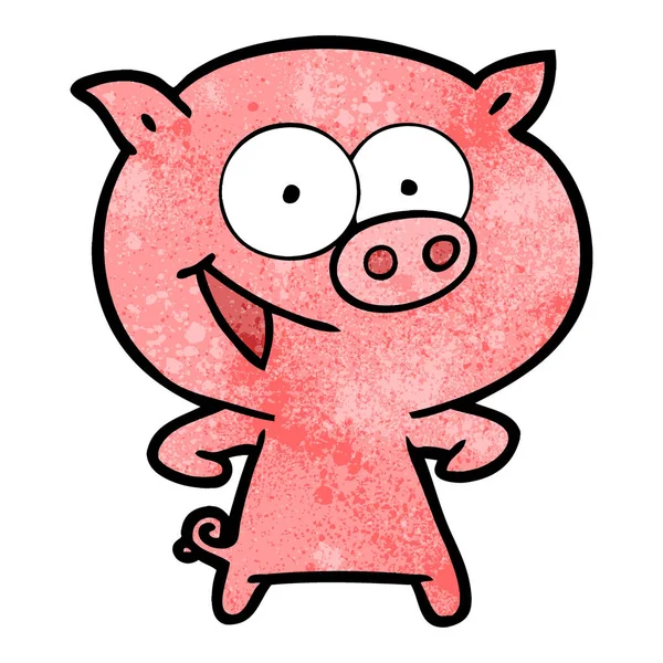 Vektor Illustration Von Cartoon Schwein — Stockvektor