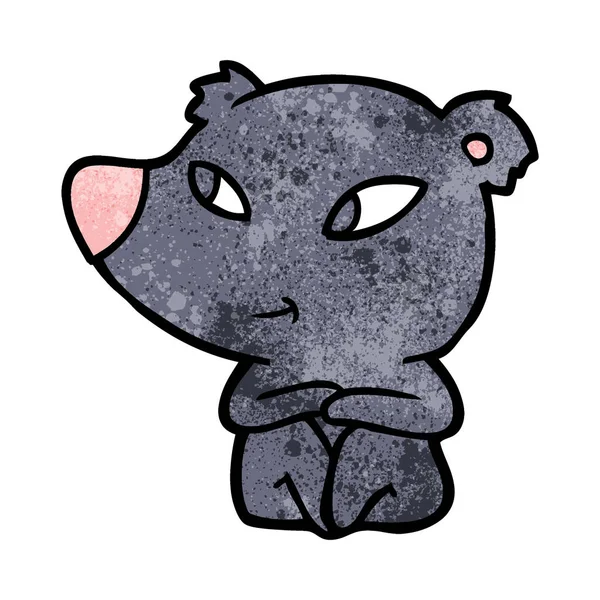 Tatlı çizgi film ayısının vektör çizimi