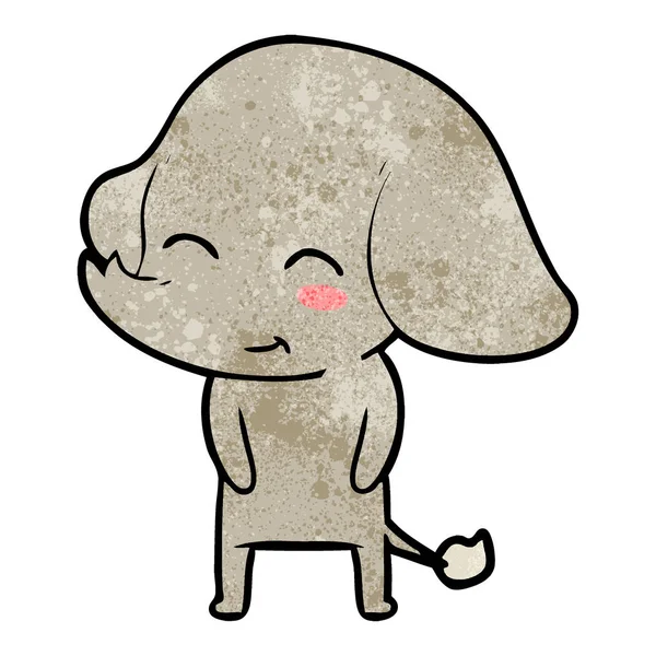 Vectorillustratie Van Cute Cartoon Olifant — Stockvector