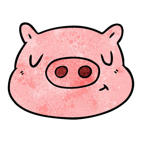 Illustration Vectorielle Visage Porc Dessin Animé — Image vectorielle