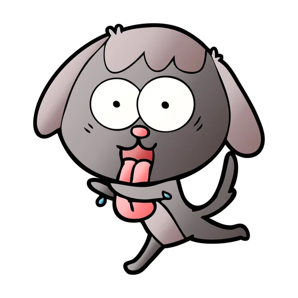 Vector Illustration Cute Cartoon Dog — Stock Vector