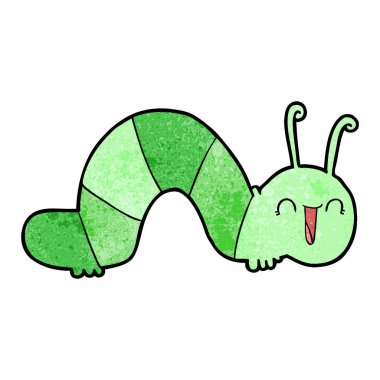 vektör çizim karikatür mutlu tırtıl