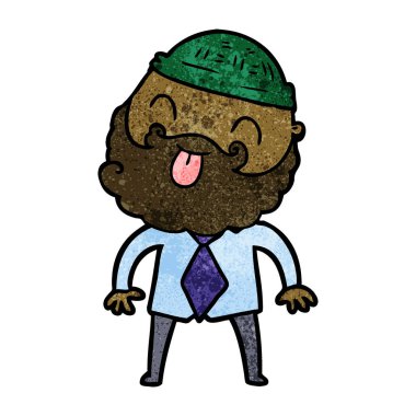 şapka ve gömlek ile sakallı