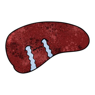 vektör çizim karikatür karaciğer