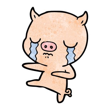 Çizgi film domuzunun vektör çizimi