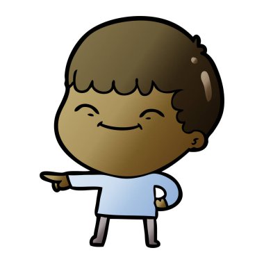 vektör çizim karikatür mutlu çocuk