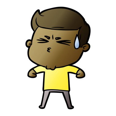 vektör çizim karikatür adam