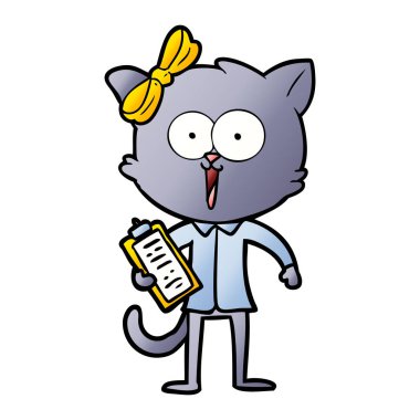 Çizgi film kedisinin vektör çizimi