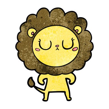 Çizgi film aslanının vektör çizimi