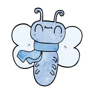 vektör komik karikatür kelebek