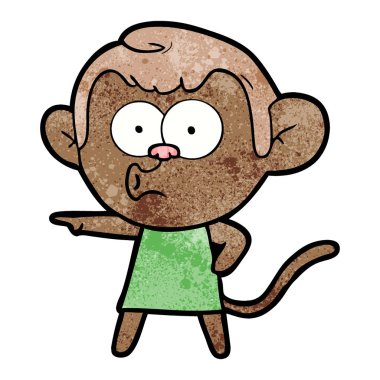 Çizgi film maymununun vektör çizimi