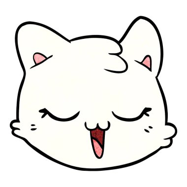 vektör çizim karikatür kedi yüz