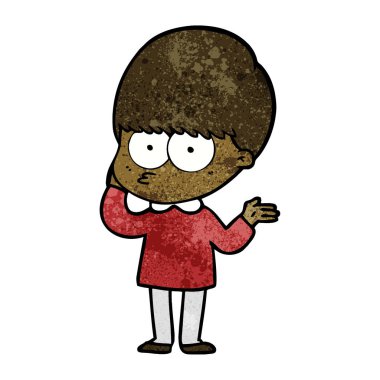 Çizgi film çocuğunun vektör çizimi