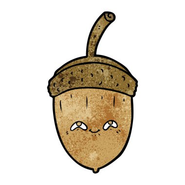 vektör çizim karikatür meşe palamudu