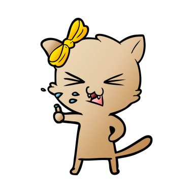 Çizgi film kedisinin vektör çizimi