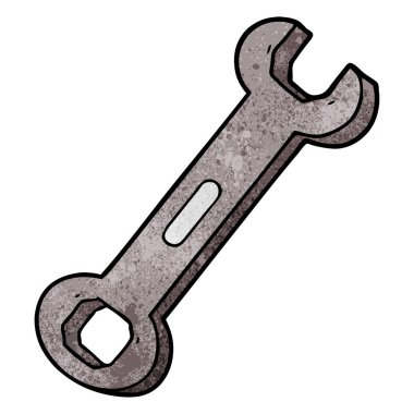 vektör çizim karikatür somun anahtarı