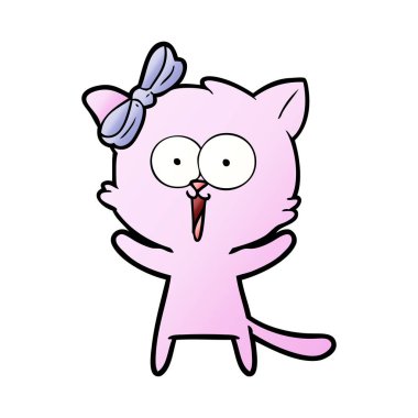 Çizgi film kedisinin vektör çizimi