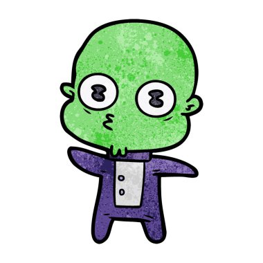 çizgi film garip kel uzay adamı