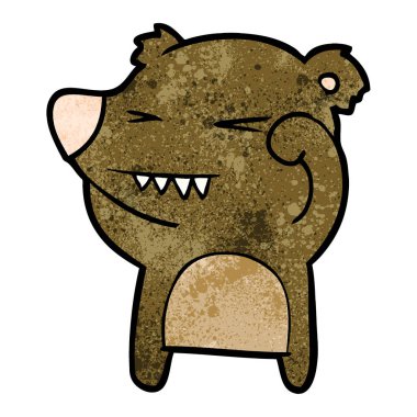 Çizgi film ayısının vektör çizimi