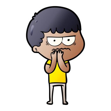 vektör çizim karikatür dostum rahatsız