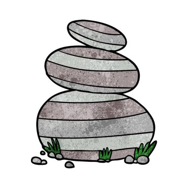 Yığılmış Çizgi film büyük taşlar