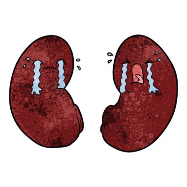 vektör çizim karikatür böbrekler