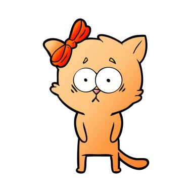 Çizgi film kedisinin vektör çizimi