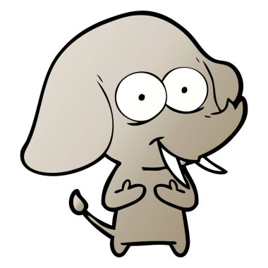 Çizgi film filinin vektör illüstrasyonu