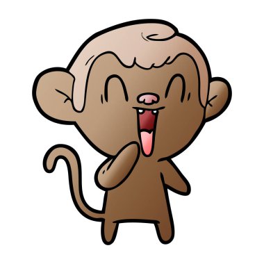 Çizgi film maymununun vektör çizimi