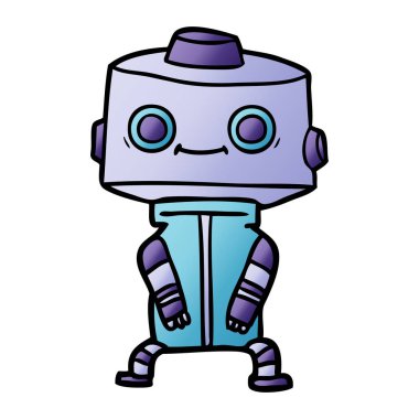 Çizgi film robotunun vektör çizimi