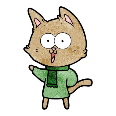 komik karikatür kedi vektör çizim