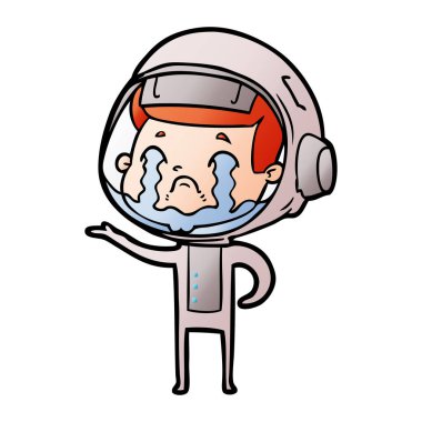 Çizgi film astronotunun vektör çizimi