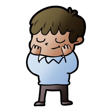 vektör çizim karikatür mutlu çocuk