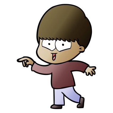 vektör çizim karikatür mutlu çocuk