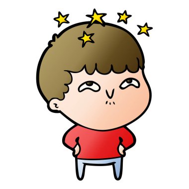 vektör çizim karikatür çocuk hayret