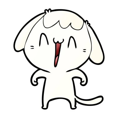 Çizgi film köpeğinin vektör çizimi