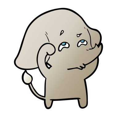 Çizgi film filinin vektör illüstrasyonu