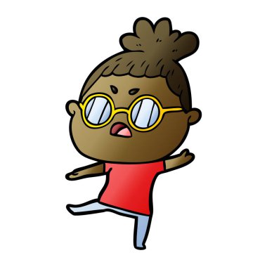 vektör çizim karikatür rahatsız kadın