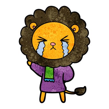 Çizgi film aslanının vektör çizimi