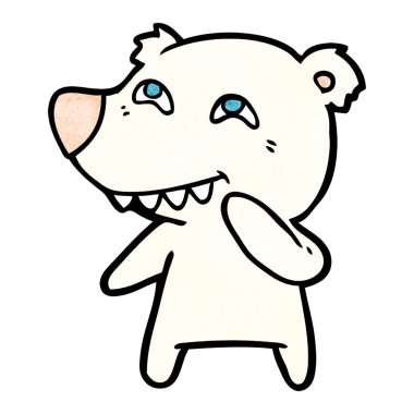 çizgi film kutup ayısı diş gösterilen