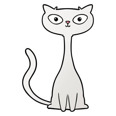 Çizgi film kedisinin vektör çizimi