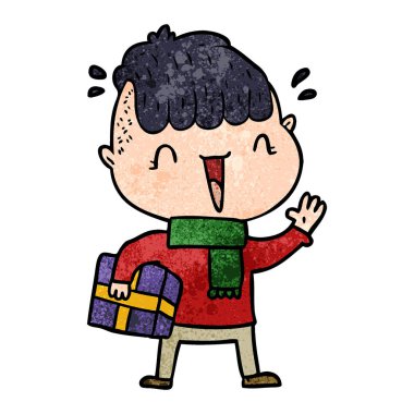 vektör çizim karikatür mutlu çocuk