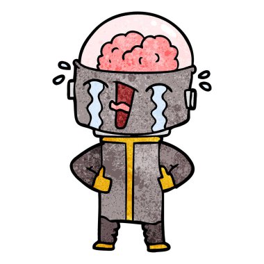 Çizgi film robotunun vektör çizimi