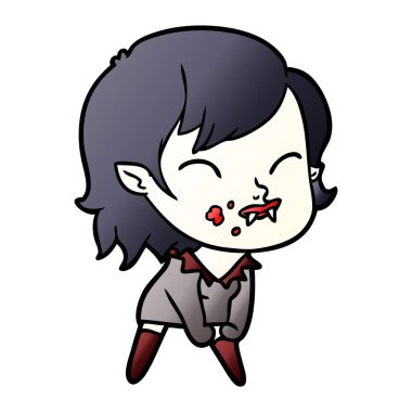 çizgi film vampir kız kanlı yanak