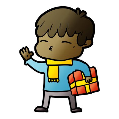 vektör çizim karikatür meraklı çocuk