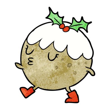 Noel pudingi yürüyüş çizgi film