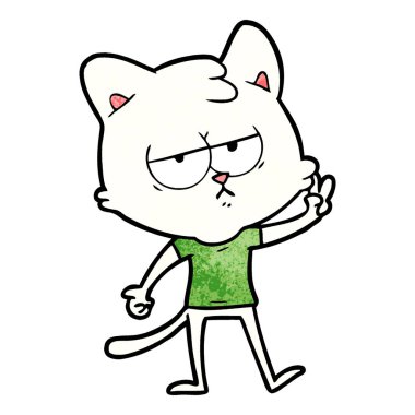 Çizgi film kedisinin vektör çizimi