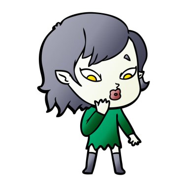sevimli çizgi vampir kız